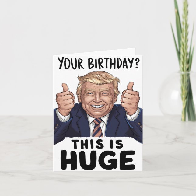 Trump Thumbs Up Birthday Card - Enastående Firande Kort (Framsida)