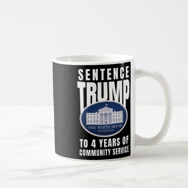 Trump till 4 års samhällstjänst 9  kaffemugg (Höger)