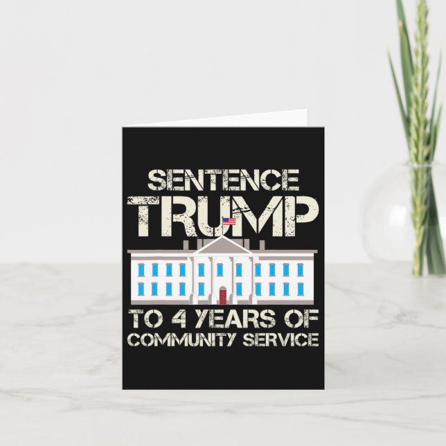 Trump till 4 års samhällstjänst kort (Framsida)