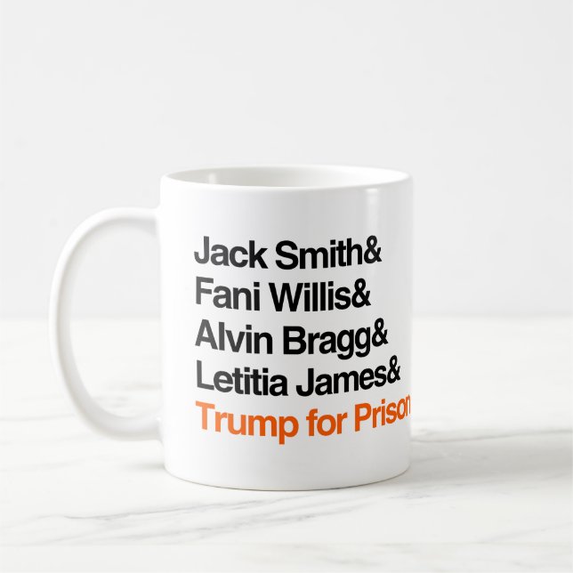 Trump till fängelse kaffemugg (Vänster)