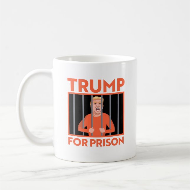 Trump till fängelse kaffemugg (Vänster)