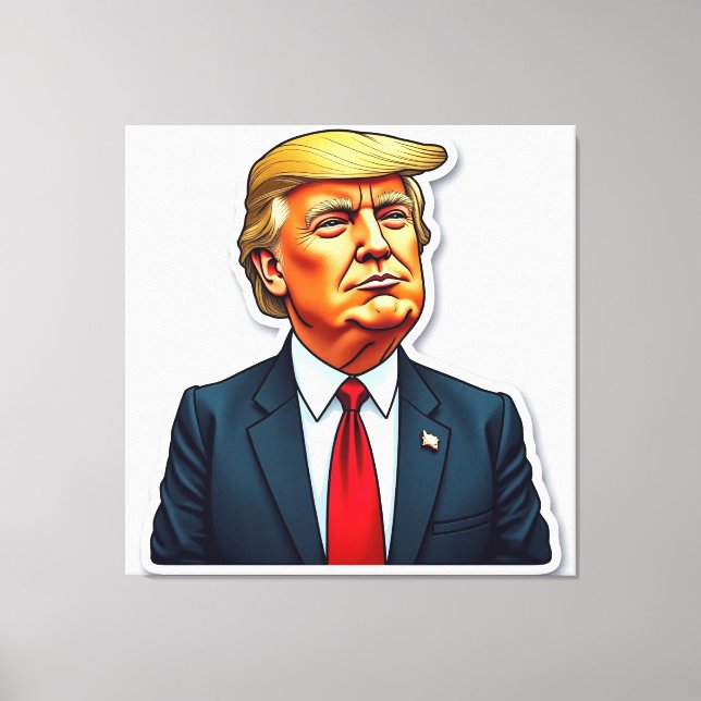 Trump Tittar Canvastryck (Framsida)