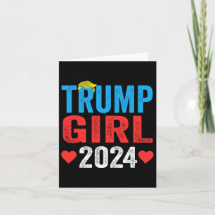 Trump-tjej 2024 Söt Trump-flagga Kvinnor Flickor B Kort