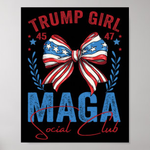 Trump Tjej 45 47 Mega Est 2025 Social Klubb Röstni Poster