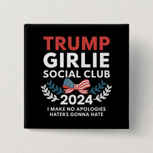Trump tjej Coquette social klubb Båge Val Knapp