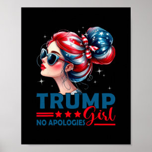 Trump-tjej Inga Ursäkter Rufsigt Uppslaget Singel Poster