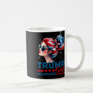 Trump Tjej Inget Förlåt Rufsigt Uppsatt Hår Solgla Kaffemugg