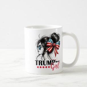 Trump tjej rödd hårdrockssnoda Trump 2024 Usa flag Kaffemugg
