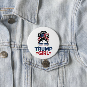 Trump tjej rödis Trump 2024 val amerikansk Knapp