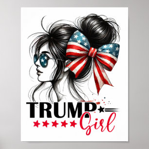 Trump Tjej Rufsigt Bunt Solglasögon Trump 2024 Usa Poster