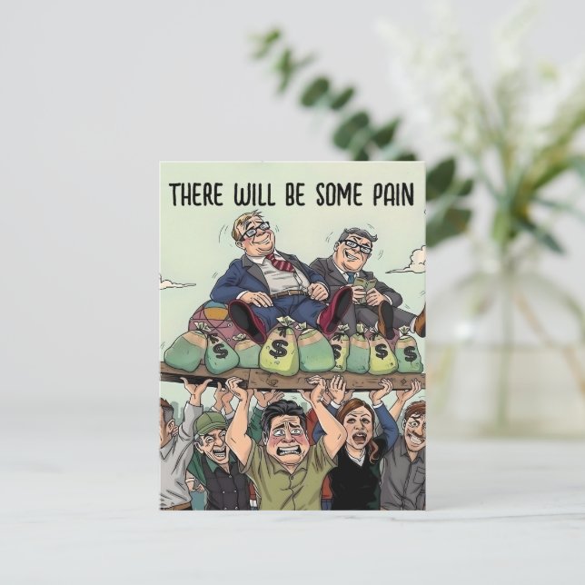 Trump Tjock Katt lite smärta Vykort (Stående Fram)