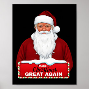 Trump Tomte jul Xmas Republikan konservativ Poster
