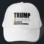 Trump - Too Fascisty Would Not Recommend Keps<br><div class="desc">Trump - Too Fascisty. Would Not Recommend. This funny political accessory is perfect for a man or woman who knows that this is a dangerous time for American democracy and voting rights, and care about the future of America. Anti-Trump design is great for anyone who wants to resist and impeach...</div>