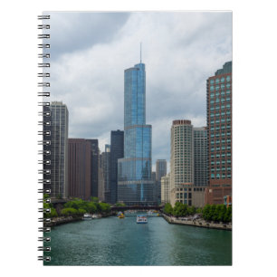 Trump Torn Chicago River Anteckningsbok