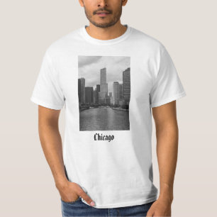 Trump Torn Chicago River Grayscale T Shirt