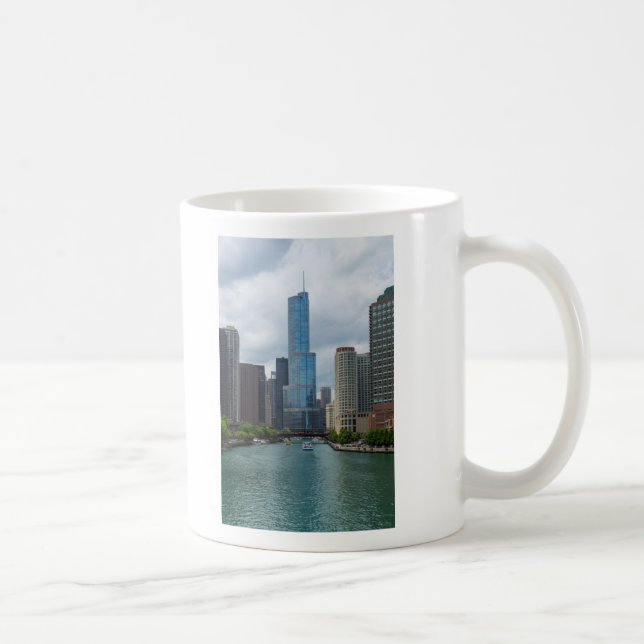 Trump Torn Chicago River Kaffemugg (Höger)