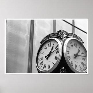 Trump Torn Clock - NYC Poster