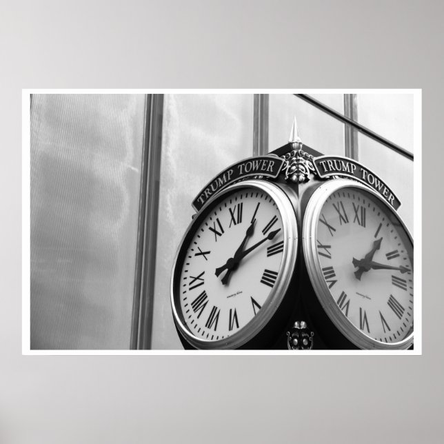 Trump Torn Clock - NYC Poster (Framsidan)