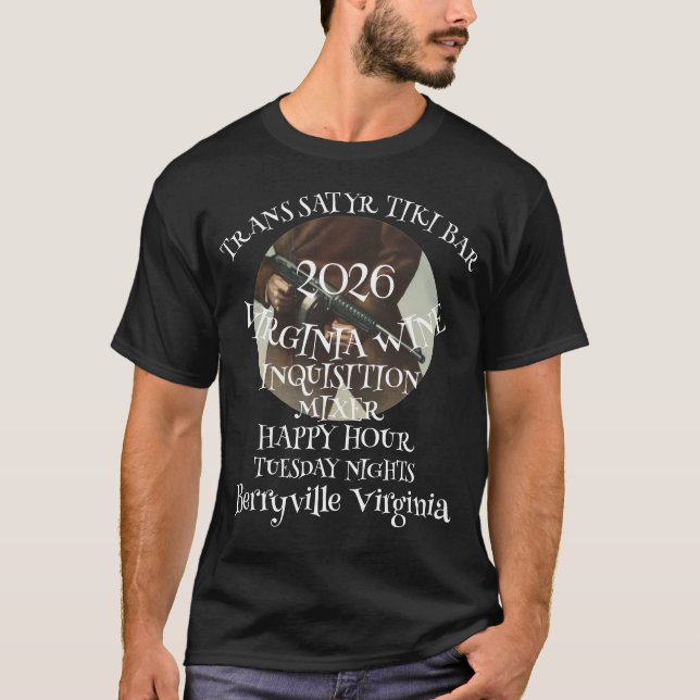 Trump TRANS SATYR TIKI Bar Glad TIMME T Shirt (Framsida)