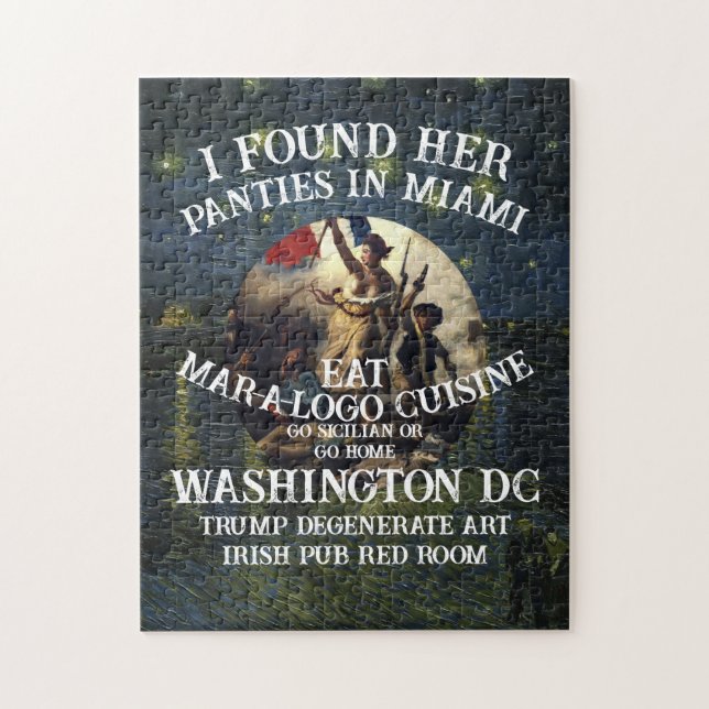 Trump Tröjor Miami Katolska Kyrkan Vit Pussel (Vertikal)