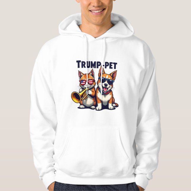 Trump Trump gör våra sällskapsdjur Säkra igen Trum Hoodie (Framsida)
