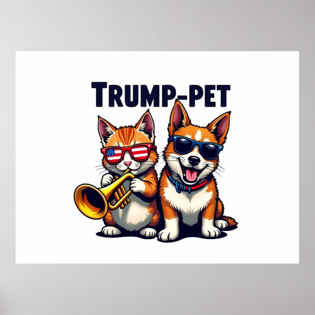 Trump Trump gör våra sällskapsdjur Säkra igen Trum Poster (Framsidan)