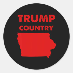 Trump Trump Land Iowa Red State Karta Republican T Runt Klistermärke