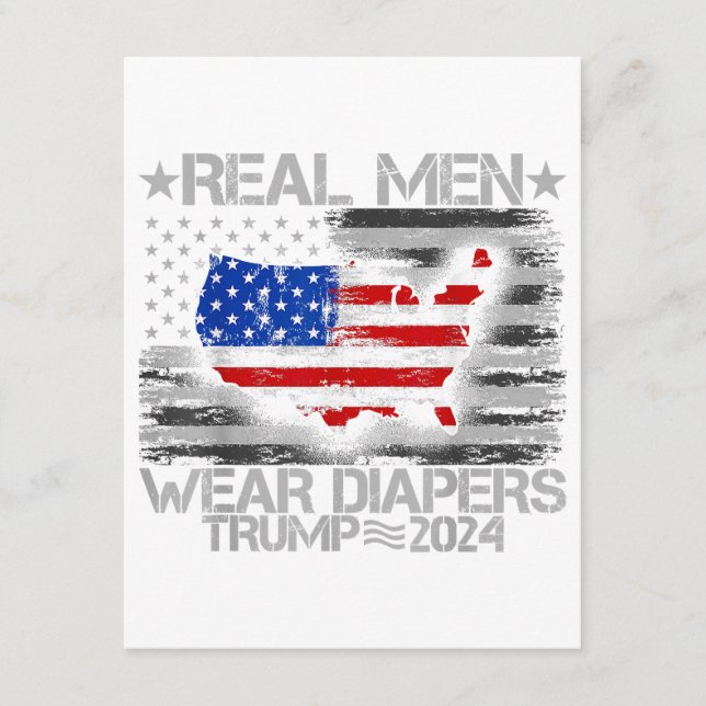 Trump Trump Shirt Real Manar Bära Diaper Trump 202 Tilläggskort (Framsida)
