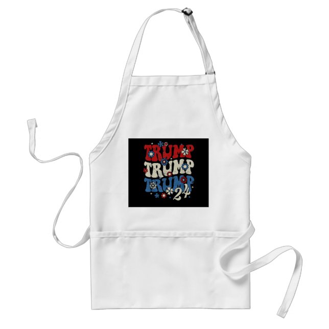 Trump Trump Trump 2024 Retro  Förkläde (Framsidan)
