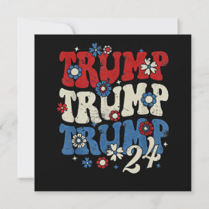 Trump Trump Trump 2024 Retro Inbjudningar