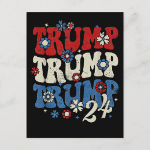 Trump Trump Trump 2024 Retro Tilläggskort