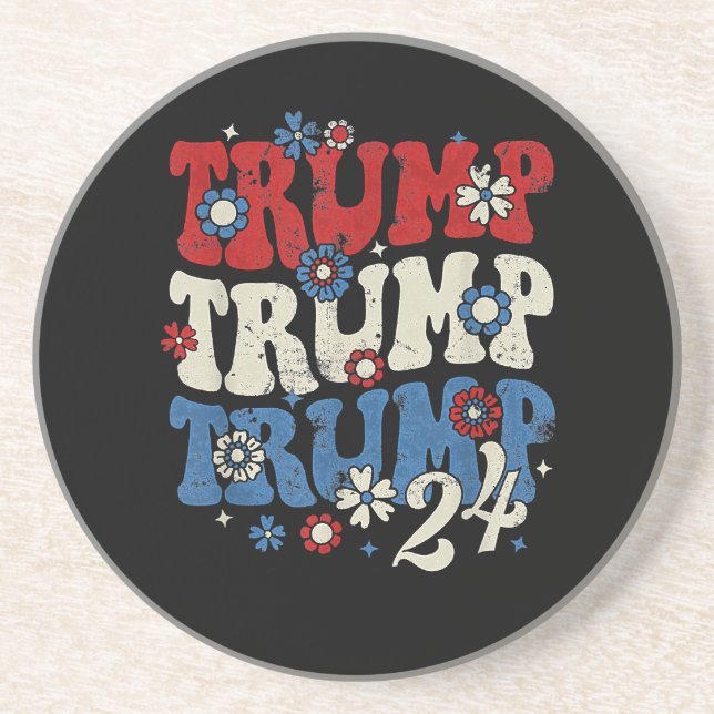 Trump Trump Trump 2024 Retro  Underlägg (Framsidan)