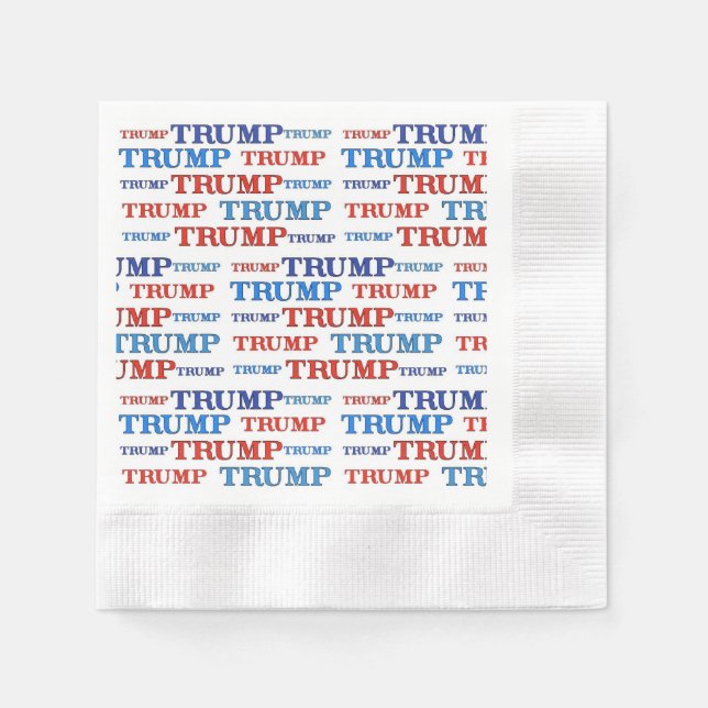 Trump Trump Trump Pappra Napkins Pappersservett (Framsidan)
