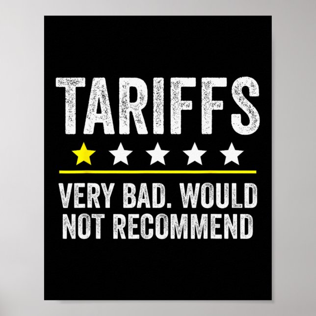 Trump-tull USA Skulle Inte Recommendera Tullar Rol Poster (Framsidan)