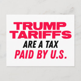 Trump Tullar är Skatter som Betalas Av Oss Röda Vykort