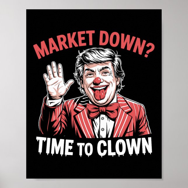 Trump-tullar recession meme Marknader ner Tid att  Poster (Framsidan)