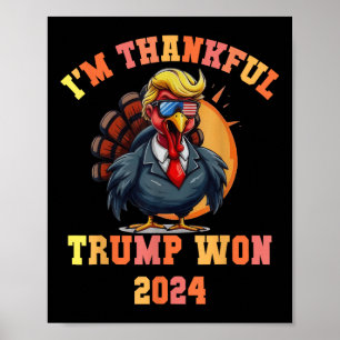 Trump Turkiet Roligt Meme Jag Är Tacksam Trump Van Poster