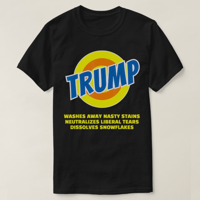 Trump Tvättar nuffelkedjor upplöser snöflingor T Shirt (Design framsida)