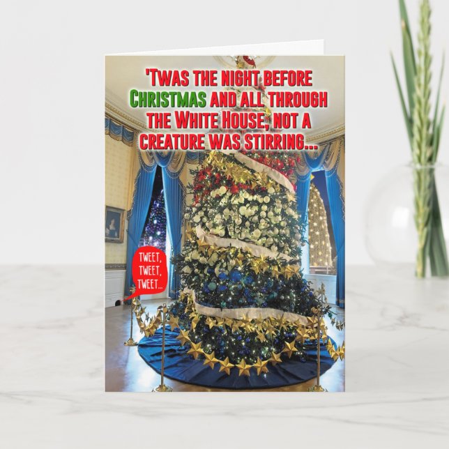 Trump Twas the Natt Joke Card Helgkort (Framsida)