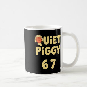 Trump Tyst Gris Roligt Politiskt Meme Gris Älskare Kaffemugg