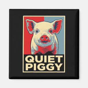 Trump Tyst Gris Rollig Politisk Meme Retro 6 7 O Magnet