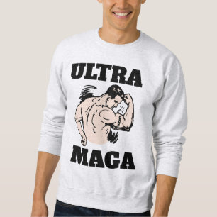 TRUMP ULTRA MAGA MANAR BODYBUILDER T-SHIRTS LÅNG ÄRMAD TRÖJA