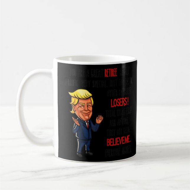 Trump Underbar Retiree Pension Grandma Grandpa Kaffemugg (Vänster)