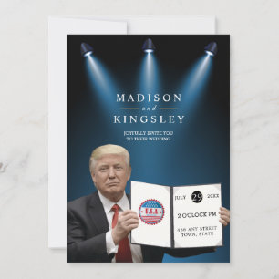 Trump Underbarare 💍 Patriot Bröllop Inbjudningar