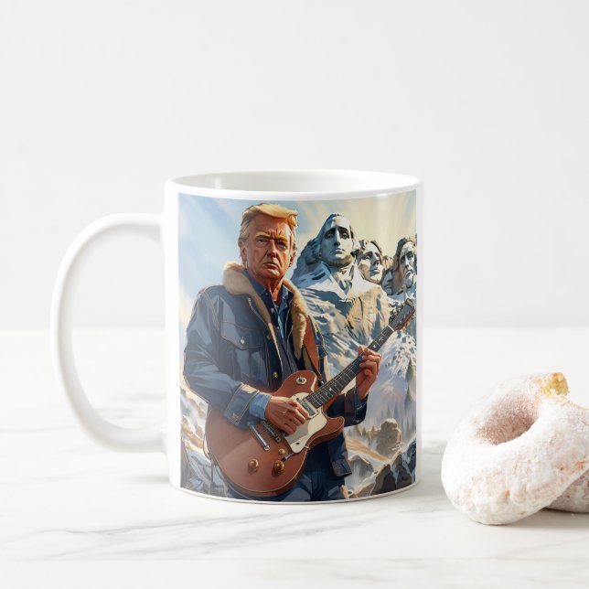 Trump-uppspelning av elektriskt Guitar-montering R Kaffemugg (Med munk)