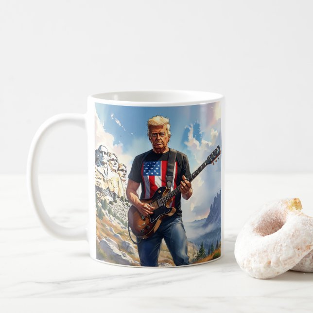 Trump-uppspelning av elektriskt Guitar-montering R Kaffemugg (Med munk)