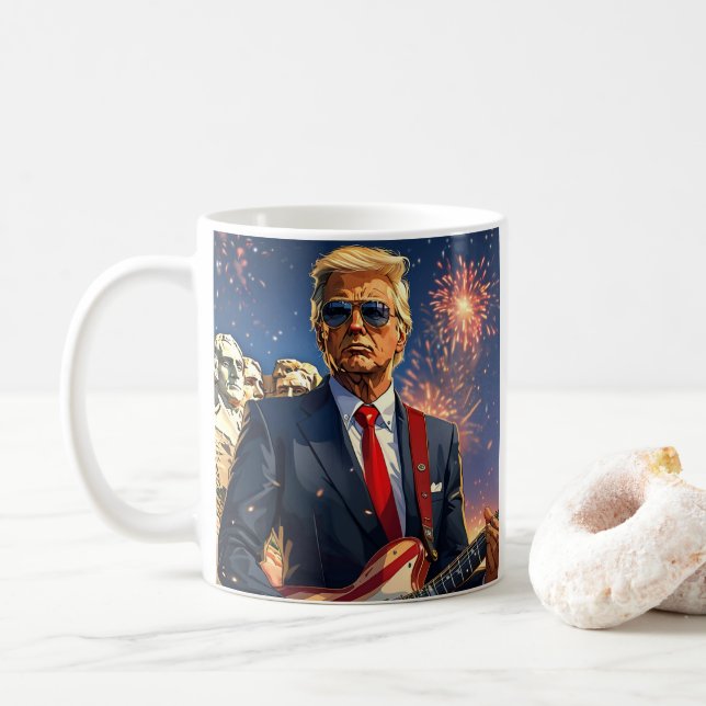 Trump-uppspelning av elektriskt Guitar-montering R Kaffemugg (Med munk)
