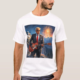 Trump-uppspelning av elektriskt Guitar-montering R T Shirt