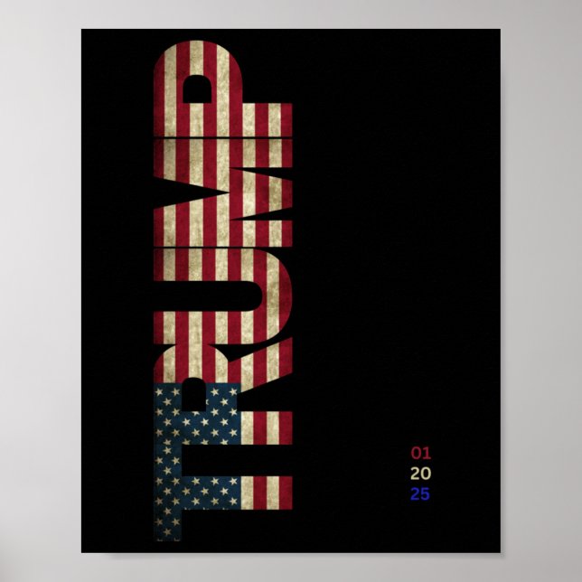 Trump US Flagga 1 Poster (Framsidan)