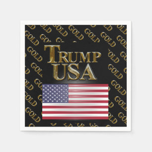 TRUMP USA GULD PAPPERSSERVETT